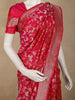 Queen Pink Floral and Animal Motif Zari Woven Design Pure Banarasi Silk Saree with Zari Border