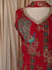 Queen Pink Floral and Peacock Sequins Zari Embroidered Design Georgette Palazzo Suit with Choker Dupatta