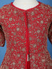 Queen Pink Floral Design Kids Peplum Top With Skirt And Dupatta