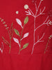 Queen Pink Leaf Thread and Beads Embroidered Design Cotton Salwar Suit with Dupatta