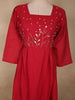 Queen Pink Leaf Thread and Beads Embroidered Design Cotton Salwar Suit with Dupatta