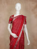 Queen Pink Mini Checks with Butta Woven Design Pure Kanchipuram Silk Saree