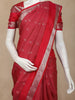Queen Pink Mini Checks with Butta Woven Design Pure Kanchipuram Silk Saree