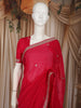 Queen Pink Mirror Embroidered Design Chiffon Fancy Saree with Designer Border