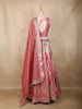 Queen Pink Mirror Work Banarasi Silk Lehenga Set with Dupatta