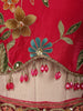 Queen Pink Multicolor Floral Sequins and Zari Embroidered Design Tussar Silk Party Lehenga with Matching Choker Dupatta
