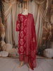 Queen Pink Paisley Printed Design Cotton Salwar Suit with Dupatta