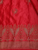 Queen Pink Peacock Butta Zari Woven Design Crepe Silk Fancy Saree