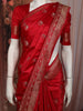 Queen Pink Peacock Butta Zari Woven Design Crepe Silk Fancy Saree