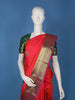 Queen Pink Peacock Motif Woven Pure Kanchipuram Silk Saree