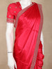 Queen Pink Satin Saree with Designer Border