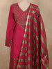 Queen Pink Sequins Embroidered Design Tissue Silk Palazzo Suit with Dupatta