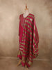 Queen Pink Sequins Embroidered Design Tissue Silk Palazzo Suit with Dupatta
