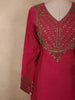Queen Pink Sequins Embroidered Design Tissue Silk Palazzo Suit with Dupatta