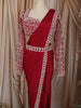 Queen Pink Sequins and Beads Embroidered Design Satin Ready to Wear Draped Saree with Full Sleeve Stitched Designer Blouse