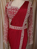 Queen Pink Sequins and Beads Embroidered Design Satin Ready to Wear Draped Saree with Full Sleeve Stitched Designer Blouse