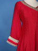 Queen Pink Stone Embellished Georgette Anarkali Suit With Scalloped Dupatta
