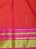 Queen Pink Striped Woven Design Pure Kanchipuram Silk Saree with Contrast Border