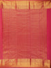 Queen Pink Striped Zari Woven Design Pure Kanchipuram Silk Saree with Zari Border