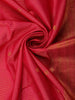 Queen Pink Striped Zari Woven Design Pure Kanchipuram Silk Saree with Zari Border