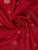 Queen Pink Floral Design Embroidered Georgette Saree - Diadem