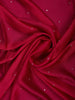 Queen Pink Floral Design Sequin Work Satin Saree - Diadem