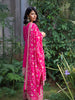 Queen Pink Floral Designed Georgette Salwar Suit