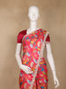 Queen Pink Floral Designed Satin Saree