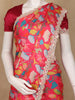 Queen Pink Floral Designed Satin Saree