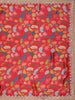Queen Pink Floral Designed Satin Saree