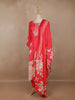 Queen Pink Floral Designed Semi Silk Salwar Suit - Diadem