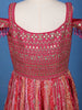 Queen Pink Floral Designed Sequins Banarasi Gown Paired with Dupatta and Pant - Diadem