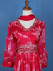 Queen Pink Floral Embroidery Crepe Gown - Diadem