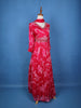 Queen Pink Floral Embroidery Crepe Gown - Diadem