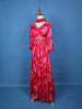 Queen Pink Floral Embroidery Crepe Gown - Diadem