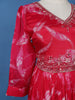 Queen Pink Floral Embroidery Crepe Gown - Diadem