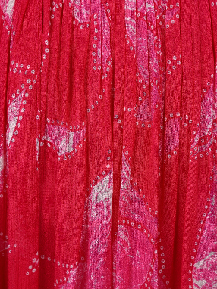 Queen Pink Floral Embroidery Crepe Gown - Diadem