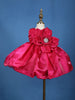 Queen Pink Floral One-Shoulder Net Party Frock - Diadem
