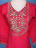Queen Pink Semi Silk Embroidery Salwar Suit - Diadem