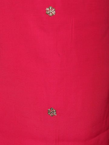 Queen Pink Semi Silk Embroidery Salwar Suit - Diadem