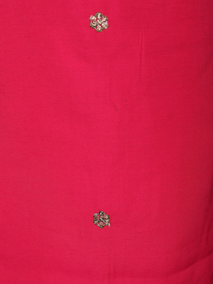 Queen Pink Semi Silk Embroidery Salwar Suit - Diadem