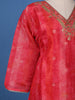 Queen Pink Sequins Floral Design Sequins Cotton Salwar Suit - Diadem