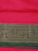 Queen Pink Solid Designed Woven Banarasi Silk Saree - Diadem