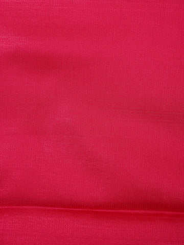 Queen Pink Solid Designed Woven Banarasi Silk Saree - Diadem