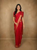 Queen Pink Striped Zari Woven Design Pure Kanchipuram Silk Saree with Zari Border