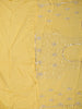 Radiant Marigold Yellow Floral Sequins and Beads Embroidered Design Net Designer Saree with Scalloped Border