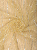Radiant Marigold Yellow Heavy Sequins Embroidered Design Net Designer Saree with Designer Border