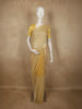 Radiant Marigold Yellow Heavy Sequins Embroidered Design Net Designer Saree with Designer Border