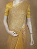 Radiant Marigold Yellow Heavy Sequins Embroidered Design Net Designer Saree with Designer Border