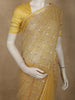 Radiant Marigold Yellow Heavy Sequins Embroidered Design Net Designer Saree with Designer Border